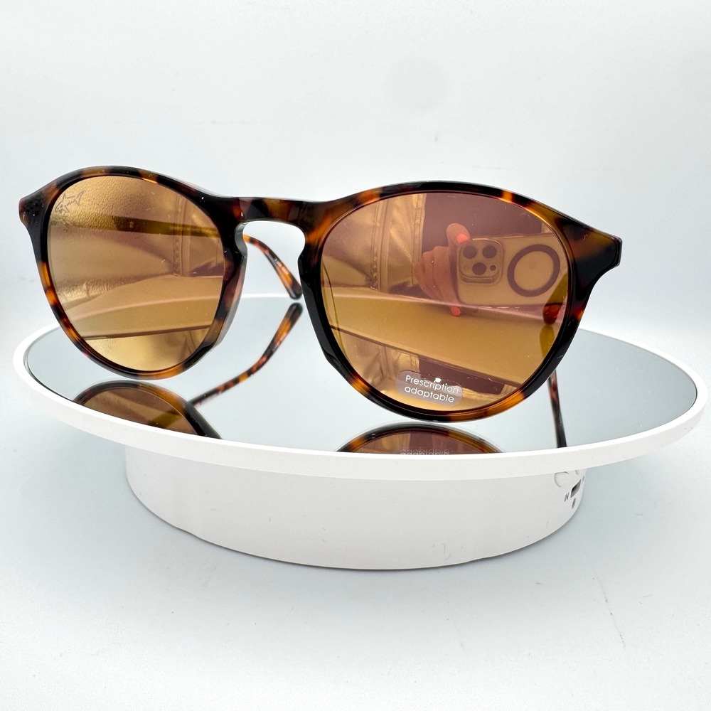 Greg Norman Round Sunglasses Tortoiseshell Turboflex 52-20-140 Brown Lens G2024S